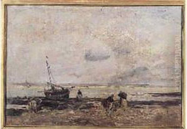 .bord De Plage Anime Oil Painting by Ferdinand Marinus