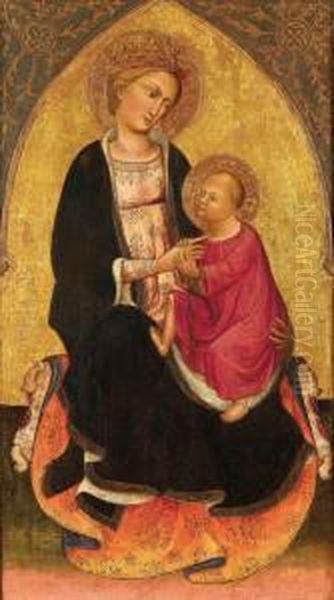 Madonna Col Bambino Oil Painting by Mariotto Di Nardo