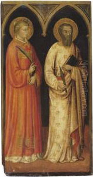 Saints Stephen And Bartholomew Oil Painting by Mariotto Di Nardo