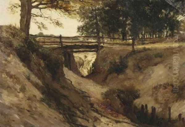 Small Bridge Oil Painting by Jacob Henricus Maris