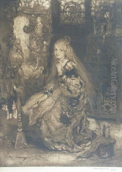 The Lady Of Shalot Oil Painting by Matthijs Maris