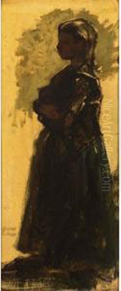 Girl Standing Oil Painting by Matthijs Maris