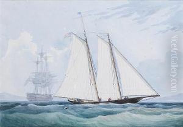 The Legendary Schooner Yacht Oil Painting by William Markham