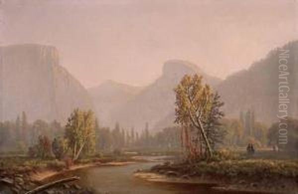 Riding Through Yosemite Oil Painting by William Lewis Marple