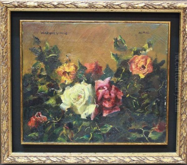 Flores Oil Painting by Josep M. Marques Puig