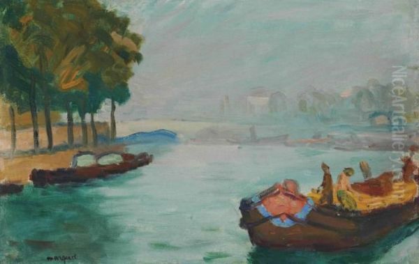 Bords De Seine Oil Painting by Albert Marquet