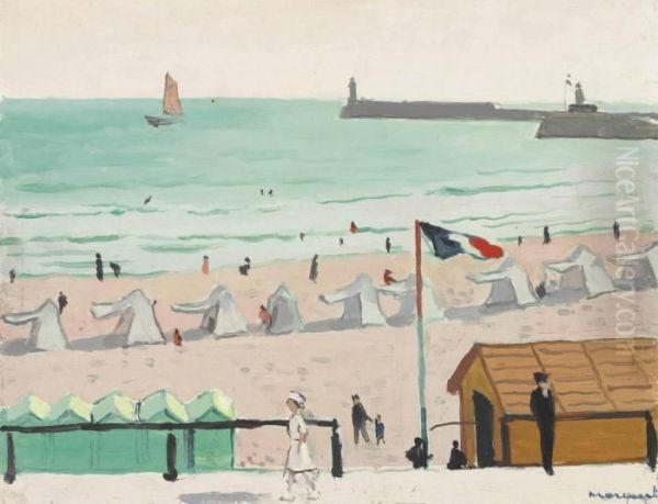 La Plage Oil Painting by Albert Marquet