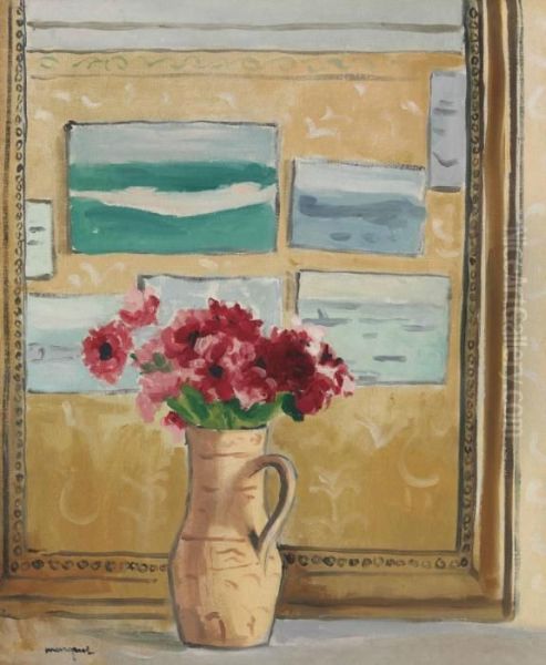 Le Bouquet Au Miroir Oil Painting by Albert Marquet