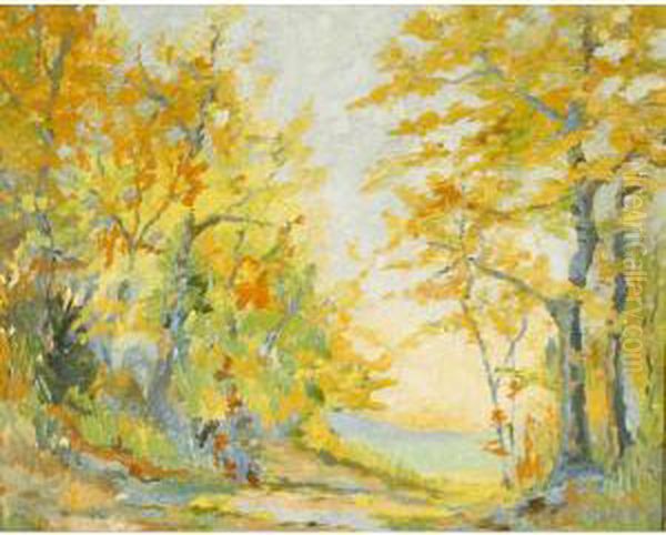 Impressionistic Autumn Landscape Oil Painting by John Paul Marsh