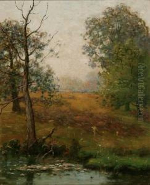 Maryland Pond Oil Painting by Clark S. Marshall