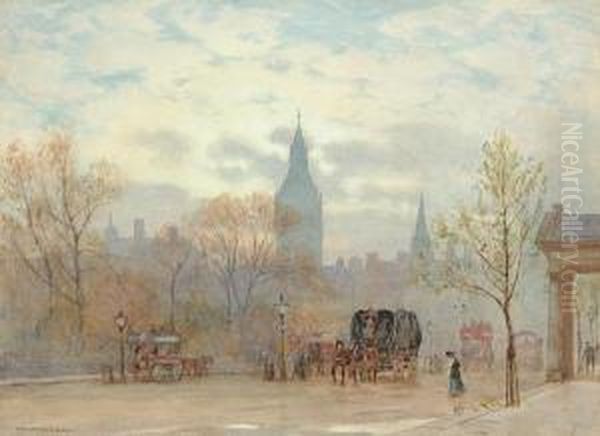 Parliament Street Oil Painting by Herbert Menzies Marshall