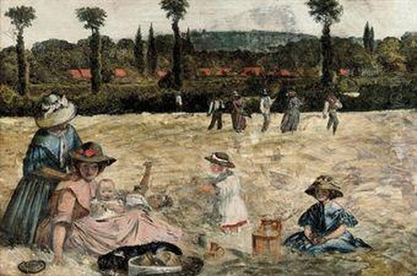 Haymaking Oil Painting by Peter Paul Marshall