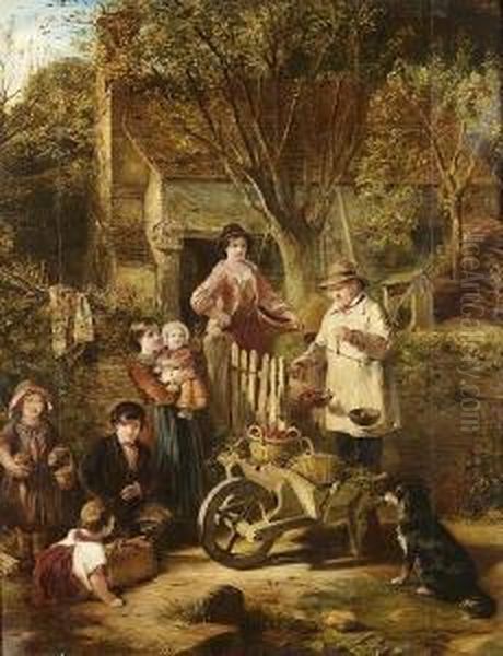 The Fruit Seller. Oil Painting by Thomas Falcon Marshall