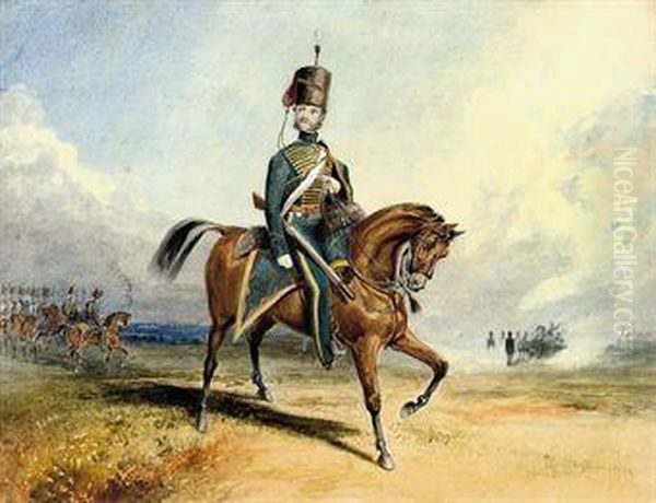 A Mounted Troooper Of The 7 Oil Painting by Henry Martens