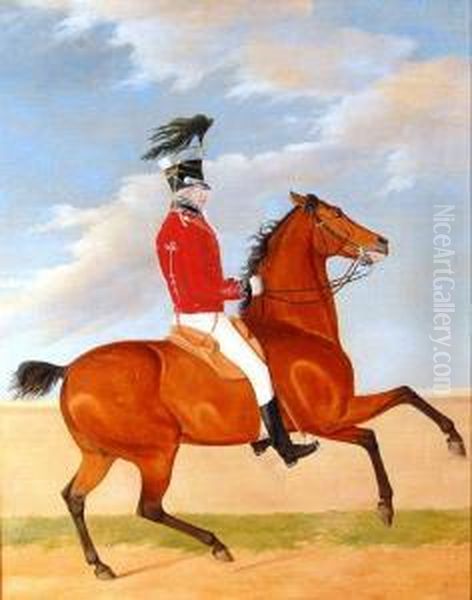 Adragoon Officer Oil Painting by Henry Martens