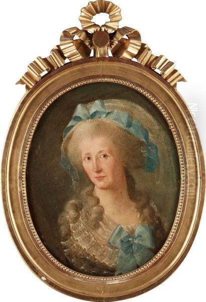 Womans Portrait, Probably Picuring Henriette Hertz(1764-1847) Oil Painting by Elias Martin