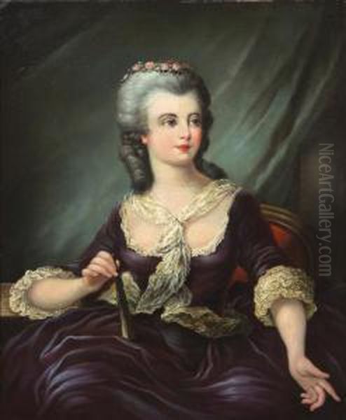 Portrait Of A Lady Oil Painting by John Martin