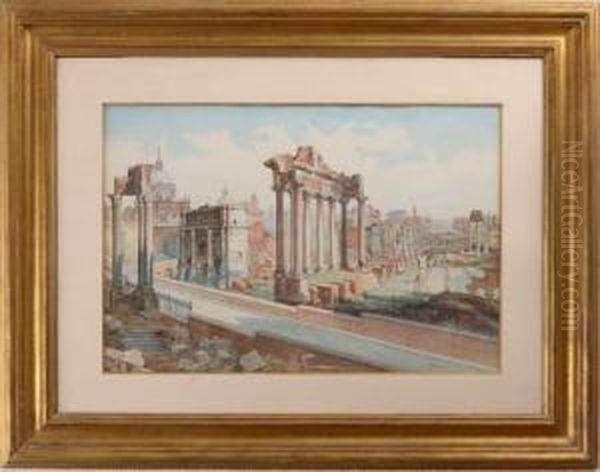 Roman Forum Oil Painting by John Martin