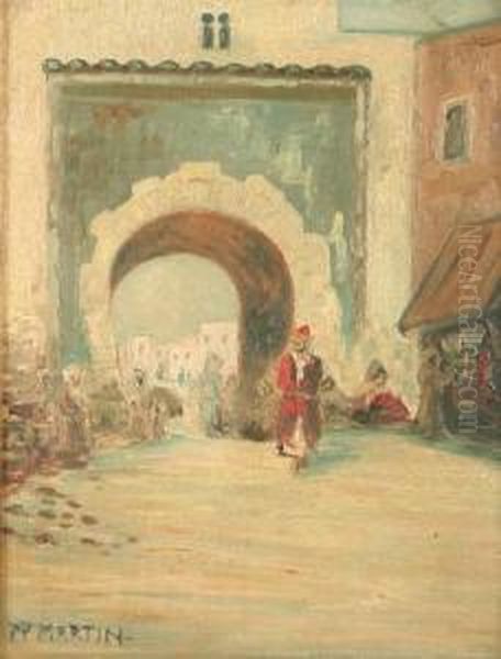 Orientalische Szene Mit Stadttor Oil Painting by John Martin