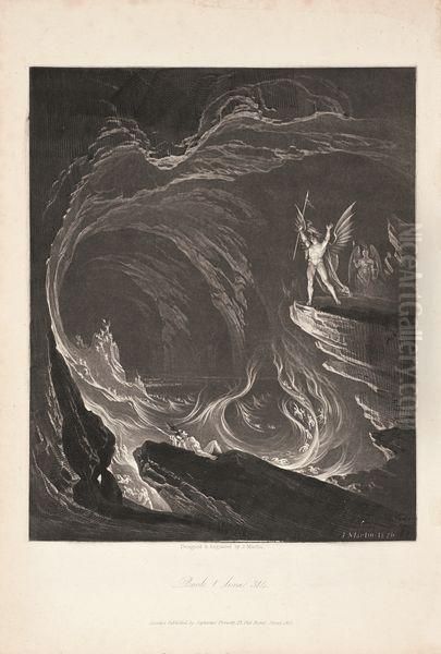 Illustrations Pour Milton, Paradise Lost Oil Painting by John Martin