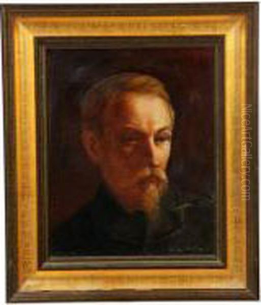 Portrait Of A Man Oil Painting by Silas Martin