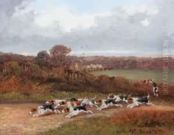 'ashow Church, Stoneleigh'; 'the Road Tobaggington' Oil Painting by Sylvester Martin