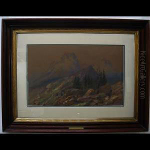 Rocky Mountain Vista Oil Painting by Thomas Mower Martin