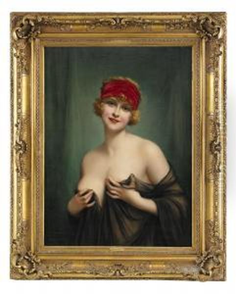 Young Beauty Oil Painting by Francois Martin-Kavel