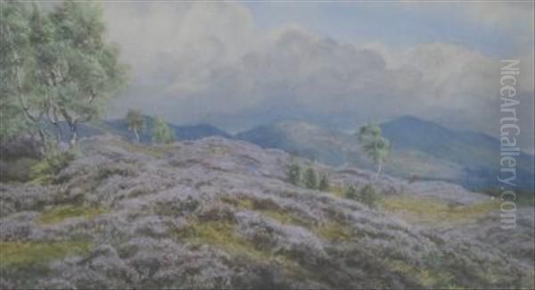 Scottishmoorland Scene Oil Painting by Gertrude Martineau