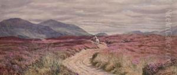 A Horseman Near Aviemore Oil Painting by Gertrude Martineau