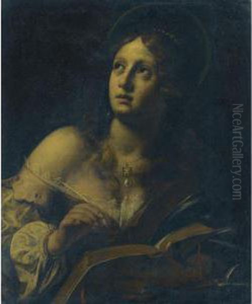 Saint Catherine Of Alexandria Oil Painting by Giovanni Martinelli