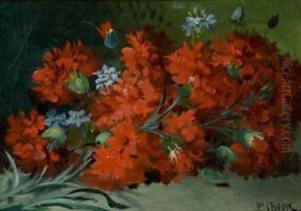 Flores Oil Painting by Fernando Martinez Checa