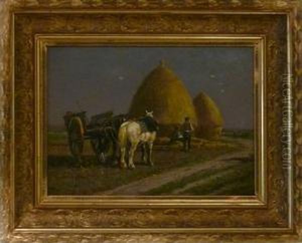 Skordetid. Oil Painting by Joaquin Martinez De La Vega