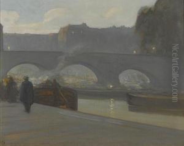 Pont Neuf Oil Painting by Xavier Martinez