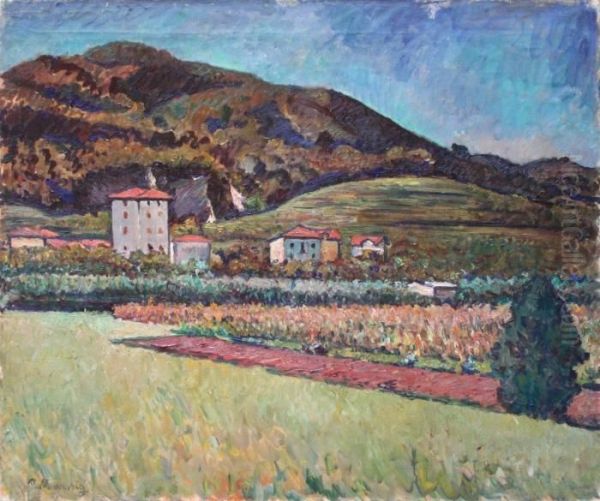 Veduta Di Campagna Oil Painting by Piero Marussig