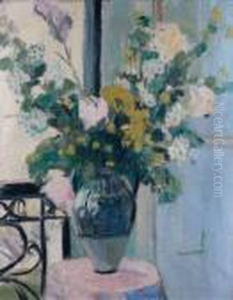 Vase De Fleurs Oil Painting by Jacqueline Marval