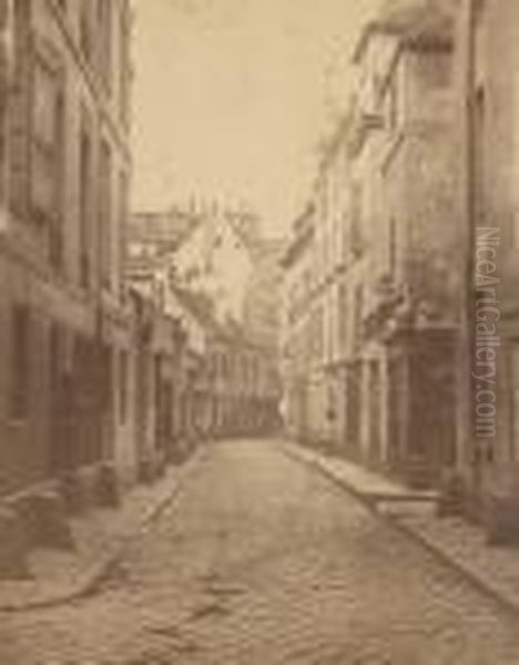 Paris, Quartier Saint Andre Des Arts, Rue De L'eperon, Rue Serpente Oil Painting by Charles Marville