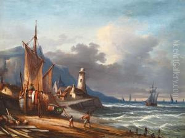 Paysage De Cote Oil Painting by Johann Marx