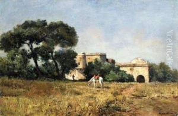 Paysage Oriental Oil Painting by Numa Marzocchi de Belluci