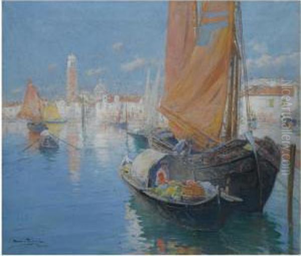 Venecia (venice) Oil Painting by Arcadio Mas Y Fondevila