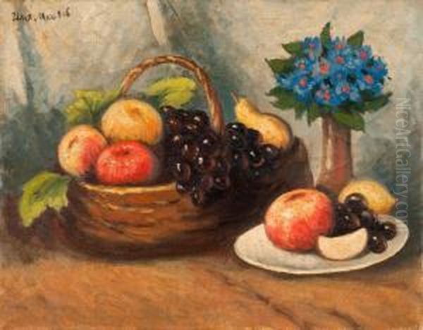 Still Life With Fruit Oil Painting by Ilya Ivanovich Mashkov