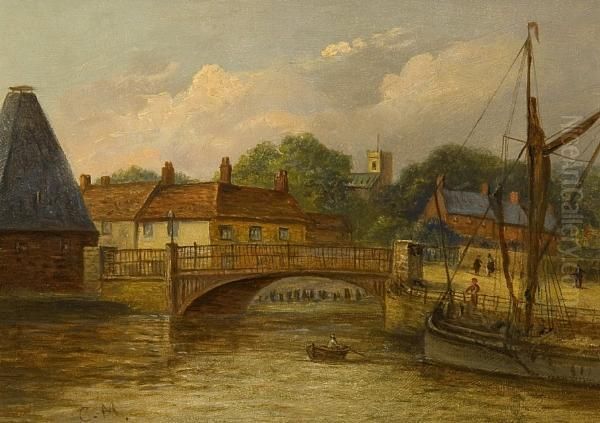 Stoke Bridge, Ipswich Oil Painting by Christopher Mark Maskell