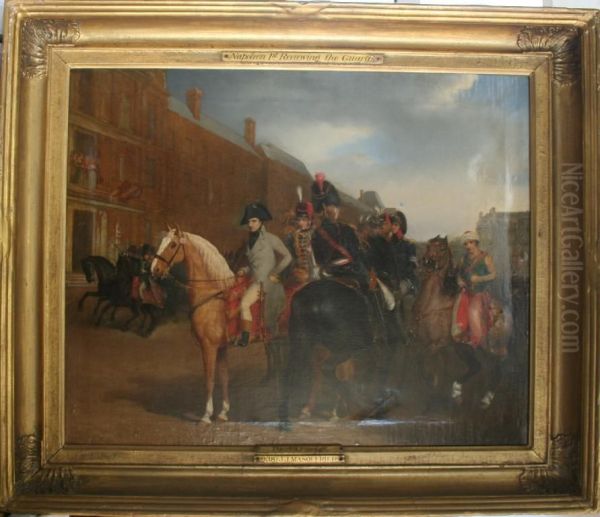 Napoleon I Reviewing The Guards Oil Painting by John James Masquerier