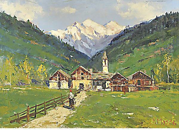 In Montagna Oil Painting by Ferdinando Massa