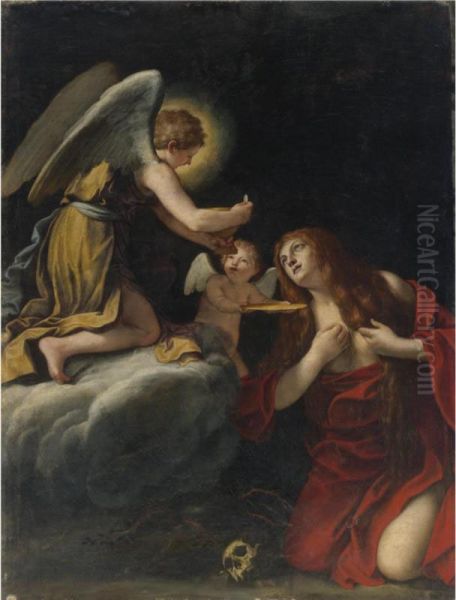 The Last Communion Of The Magdalene Oil Painting by Lucio Massari