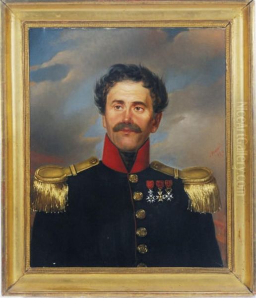 Portrait Of A General Oil Painting by Emmanuel Auguste Masse