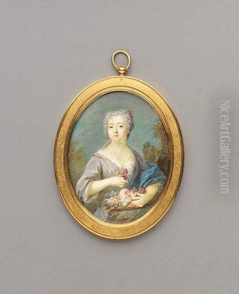 Marie Anne Masse (d.1774) Oil Painting by Jean Baptiste Masse