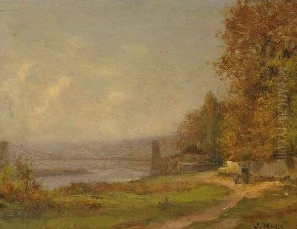 Vue Sur La Seine Oil Painting by Jean Eugene Masse