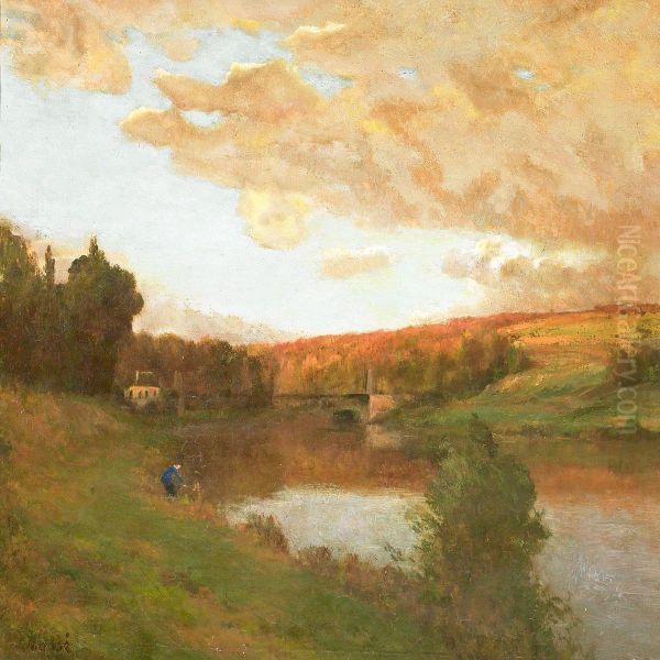 Le Marne, Le Soir Oil Painting by Jules Masse