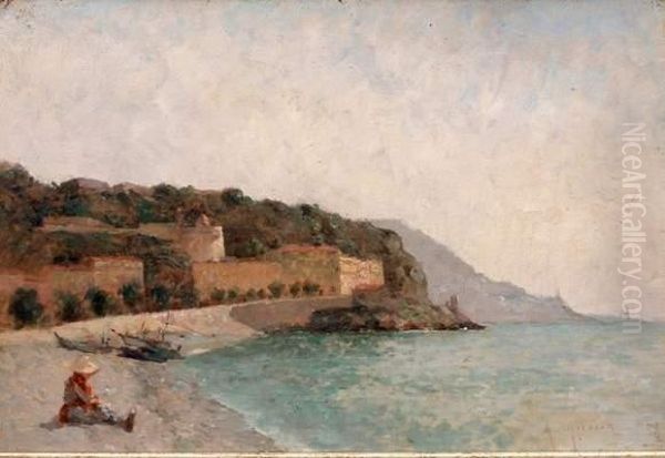 Nice, La Baie Des Anges Oil Painting by Alphonse Charles Masson